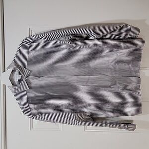 Women Nordstrom Point of View Stripes Button Down Shirt Size 8